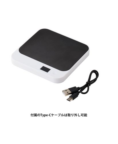 マークレススタイル(MARKLESS STYLE)USBカップウォーマー　スクエア/Type-Cケーブル付きで、PCやモバイルバッテリーから簡単に給電可能。