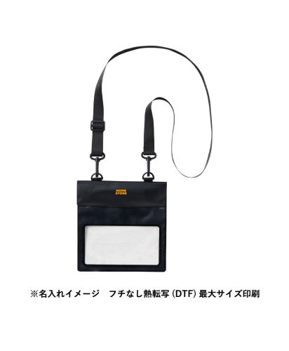 マークレススタイル(MARKLESS STYLE)モバイルウォータープルーフサコッシュ/※名入れイメージ フチなし熱転写 (DTF) 最大サイズ印刷
