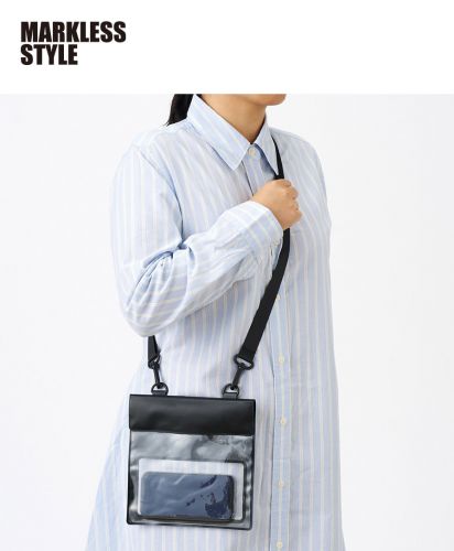 マークレススタイル(MARKLESS STYLE)モバイルウォータープルーフサコッシュ/斜めがけも可能な十分な長さ
