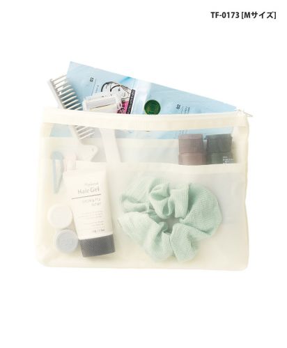 マークレススタイル(MARKLESS STYLE)らくらく仕分けポーチ/ヘアジェルやコーム、ヘアクリップなどの整理にも便利：TF-0173 [Mサイズ]