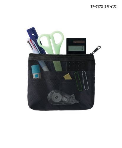 マークレススタイル(MARKLESS STYLE)らくらく仕分けポーチ/定規、ハサミ、電卓、付箋など整理に便利：TF-0172(S)