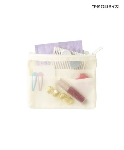 マークレススタイル(MARKLESS STYLE)らくらく仕分けポーチ/リップスティック、ヘアピン、コームなどを整理整頓でき、化粧品や小物をコンパクトに持ち運べる便利なポーチ：TF-0172(S)