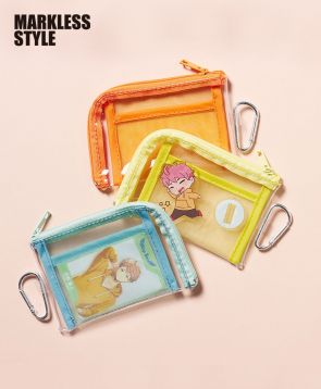 メッシュポケットクリアミニポーチ(カラビナ付)/マークレススタイル
