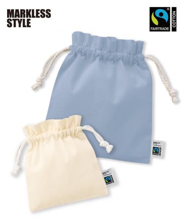 マークレススタイル(MARKLESS STYLE)フェアトレードコットンフリル巾着/2サイズ展開
