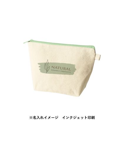 マークレススタイル(MARKLESS STYLE)カラーファスナーキャンバスデイリーポーチ/※名入れイメージ　インクジェット印刷