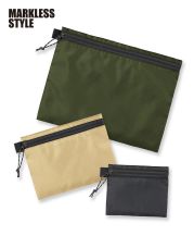 マークレススタイル(MARKLESS STYLE)リップストップフラットポーチ/3サイズ展開