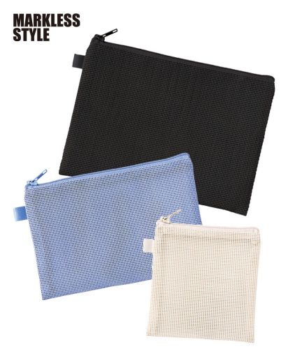 マークレススタイル(MARKLESS STYLE)ハードメッシュフラットポーチ/3サイズ展開