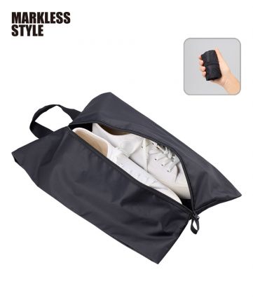 マークレススタイル(MARKLESS STYLE)コンパクトになるシューズケース/折りたたみ可能で持ち運びに便利なシューズケース