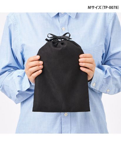 マークレススタイル(MARKLESS STYLE)スウェード風巾着/TP-0078(M)のサイズ感