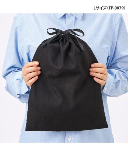 マークレススタイル(MARKLESS STYLE)スウェード風巾着/TP-0079(L)のサイズ感