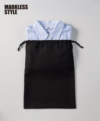 マークレススタイル(MARKLESS STYLE)スウェード風巾着/薄手のシャツなども入るサイズ感(TP-0079/L)