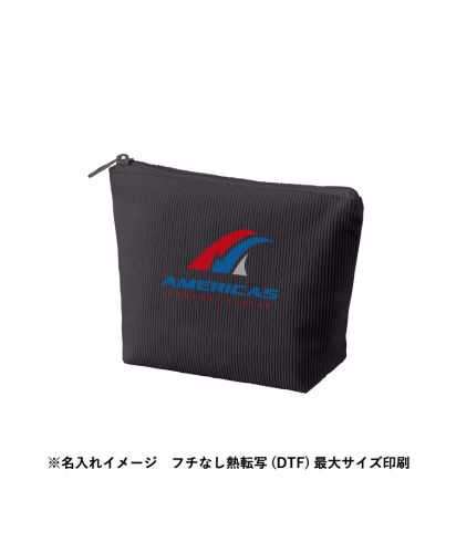 マークレススタイル(MARKLESS STYLE)コーデュロイデイリーポーチ/※名入れイメージ フチなし熱転写 (DTF) 最大サイズ印刷