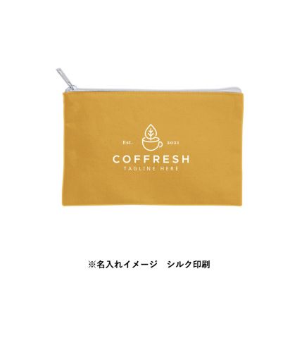 キャンバスフラットポーチ/名入れイメージ シルク印刷