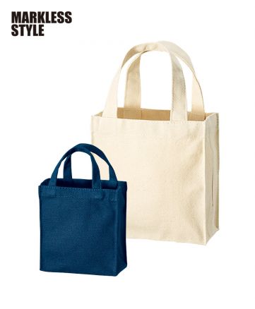 MARKLESS STYLE キャンバススクエアトート(TR-1107)(XXS)ネイビー、(TR-1109)(XS)ナチュラル