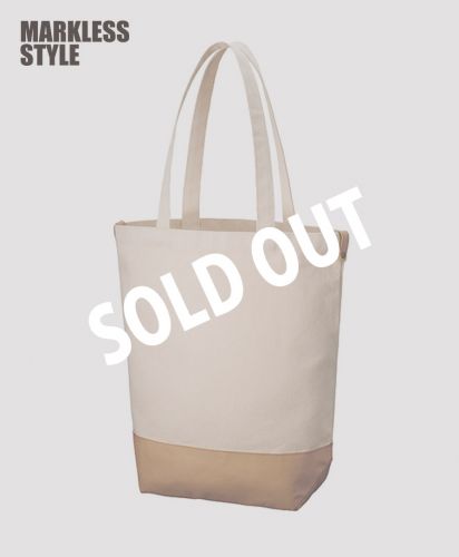 厚手キャンバスレザーボトムトート/ 008ナチュラル/SOLDOUT