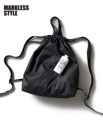 マークレススタイル(MARKLESS STYLE)ハンドル付ポリ巾着リュック