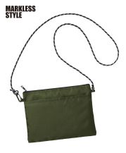 マークレススタイル(MARKLESS STYLE)リップストップポケットサコッシュ/025 カーキ