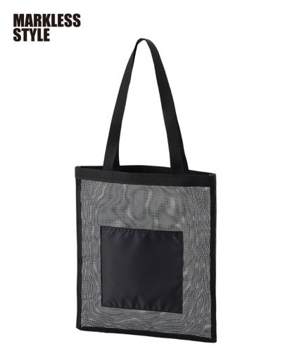 マークレススタイル(MARKLESS STYLE)メッシュフラットトート	/009 ブラック