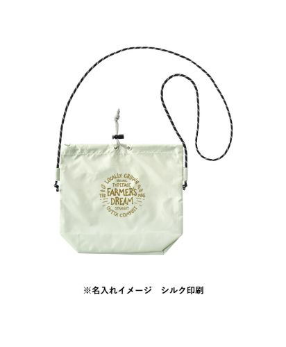 マークレススタイル(MARKLESS STYLE)ファインライトポリ巾着ショルダー/※名入れイメージ　シルク印刷