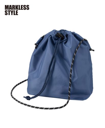 マークレススタイル(MARKLESS STYLE)ファインライトポリ巾着ショルダー/006 ネイビー