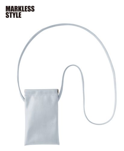 マークレススタイル(MARKLESS STYLE)バネ口レザースタイルサコッシュ/034 スモークブルー