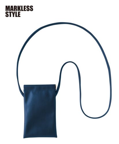 マークレススタイル(MARKLESS STYLE)バネ口レザースタイルサコッシュ/006 ネイビー