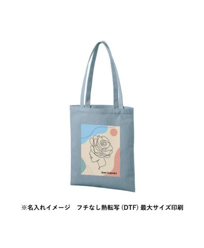 マークレススタイル(MARKLESS STYLE)コーデュロイフラットショルダートート/※名入れイメージ フチなし熱転写 (DTF) 最大サイズ印刷