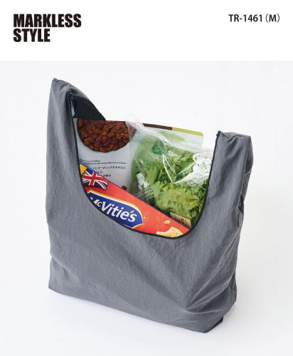 マークレススタイル(MARKLESS STYLE)ワッシャーナイロンマルシェバッグ/軽量ながら日用品や食材をしっかり持ち運べる設計。TR-1461（M）