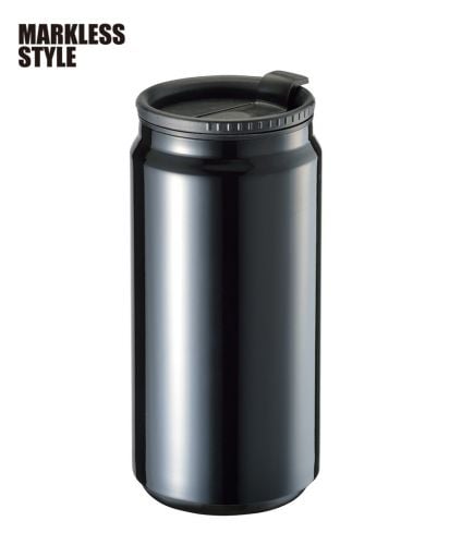 缶型サーモステンレスタンブラー/009ブラック