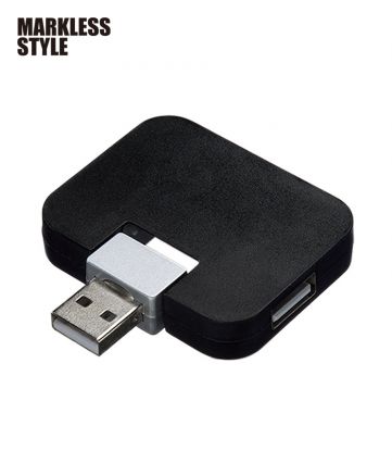 USBハブ フラット/009ブラック