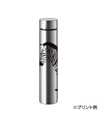 ポケットサーモボトルロング 200ml/ 005シルバー/プリントイメージ