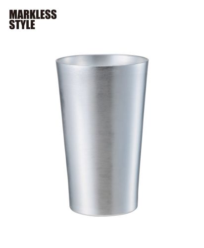 マークレススタイル(MARKLESS STYLE)アルミタンブラー450ml/ストレート形状のため、名入れがしやすいのもポイント