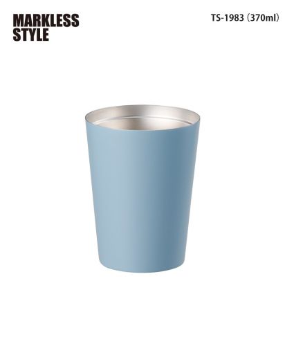 マークレススタイル(MARKLESS STYLE)全面印刷できるステンレスサーモタンブラー/034 サックスブルー：TS-1983（370ml）