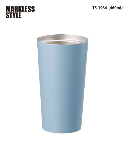 マークレススタイル(MARKLESS STYLE)全面印刷できるステンレスサーモタンブラー/034 サックスブルー：TS-1984（460ml）