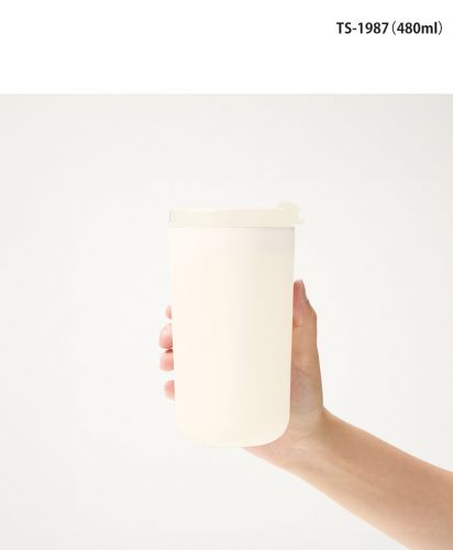 マークレススタイル(MARKLESS STYLE)リッド付サーモタンブラー（セラミックコーティング）：TS-1987 (480ml)