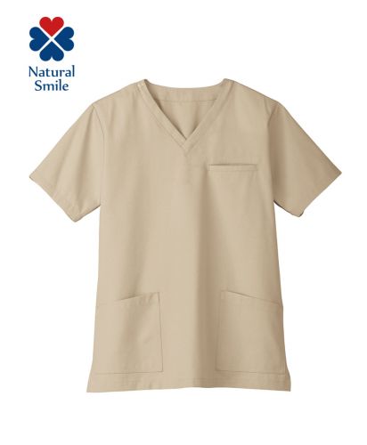 Natural Smile(ナチュラルスマイル)ユニセックススクラブ/1 ベージュ