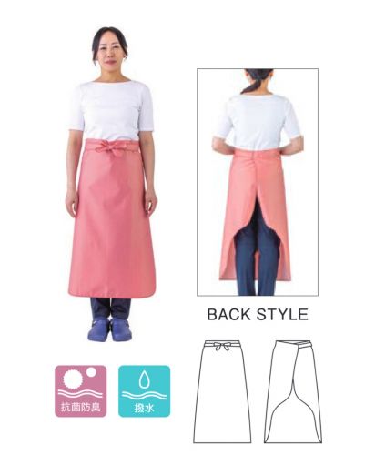 Natural Smile(ナチュラルスマイル)入浴介護エプロン ハーフ/BACK STYLE