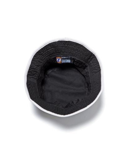 ニューハッタン(NEWHATTAN)ウォッシュ　トリムバケットハット(Washed Bucket Hat with Trim)/INSIDE:BK ブラック