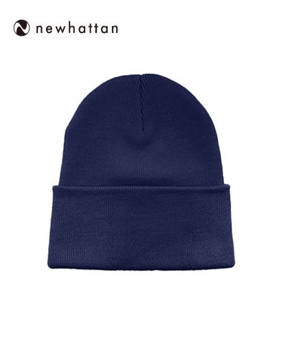 NEWHATTAN(ニューハッタン)プレーンニットキャップ/NY ネイビー