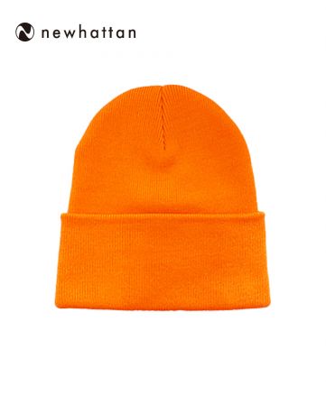 NEWHATTAN(ニューハッタン)プレーンニットキャップ/OR オレンジ