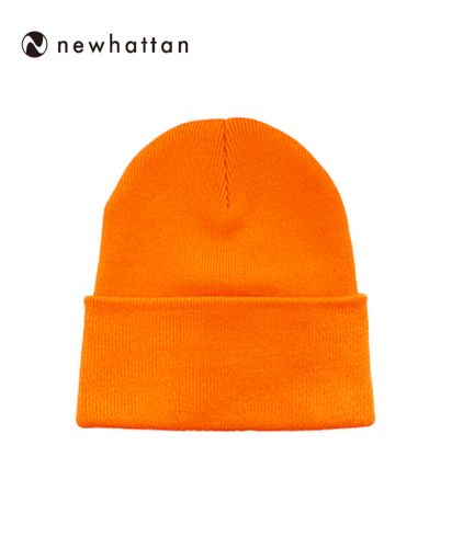 NEWHATTAN(ニューハッタン)プレーンニットキャップ/OR オレンジ
