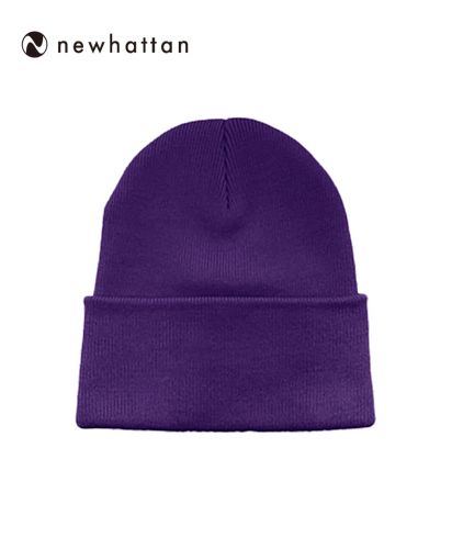 NEWHATTAN(ニューハッタン)プレーンニットキャップ/PR パープル
