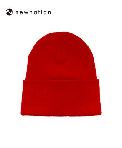 NEWHATTAN(ニューハッタン)プレーンニットキャップ/RD レッド