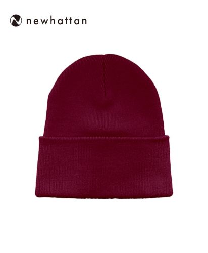 NEWHATTAN(ニューハッタン)プレーンニットキャップ/BU バーガンディ