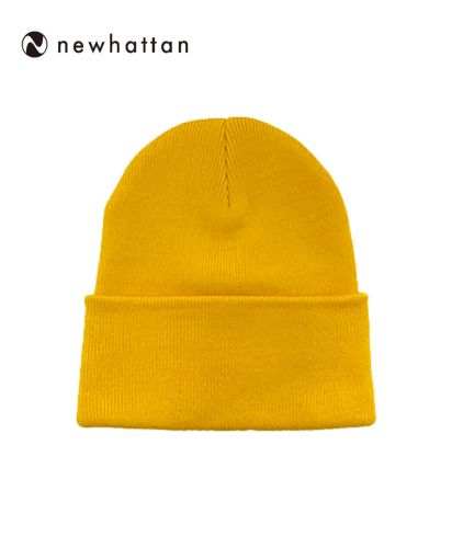 NEWHATTAN(ニューハッタン)プレーンニットキャップ/GO ゴールド