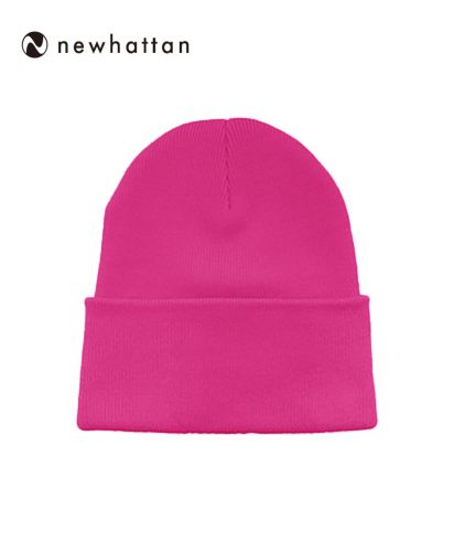 NEWHATTAN(ニューハッタン)プレーンニットキャップ/HP ホットピンク