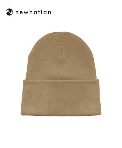 NEWHATTAN(ニューハッタン)プレーンニットキャップ/KH カーキ