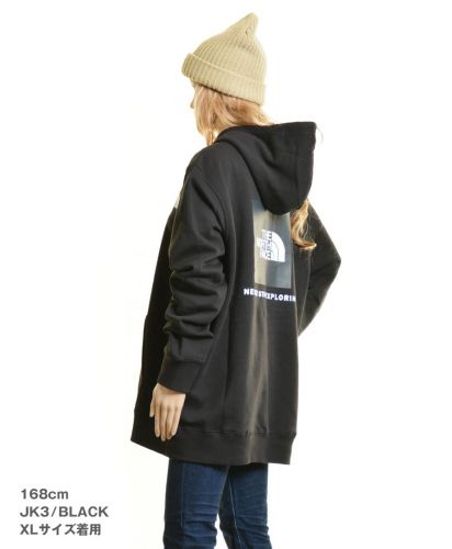 BOX NSE PULLOVER HOODIE (THE NORTH FACE)/JK3/ BLACK XLサイズ レディース 168cm