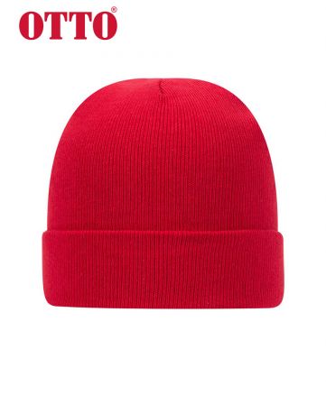 OTTO(オットーキャップ)コットンニットキャップ ダブルタイプ RDレッド