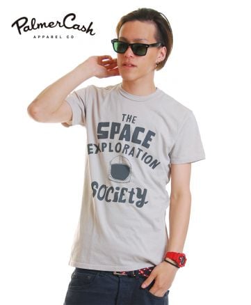 メンズ"Space Exploration"グラフィック柄プリントTシャツ/Mサイズ 175cm